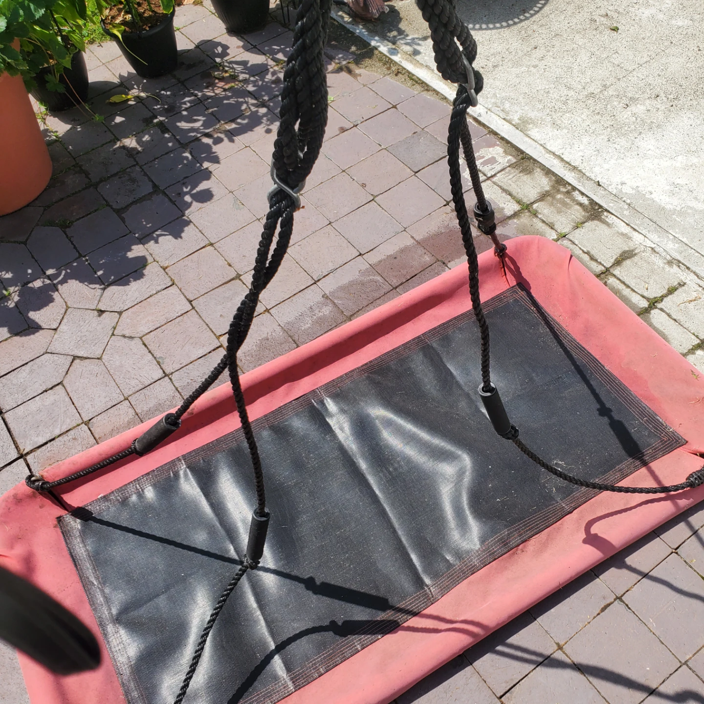 Rectangular Swing Seat with Ropes