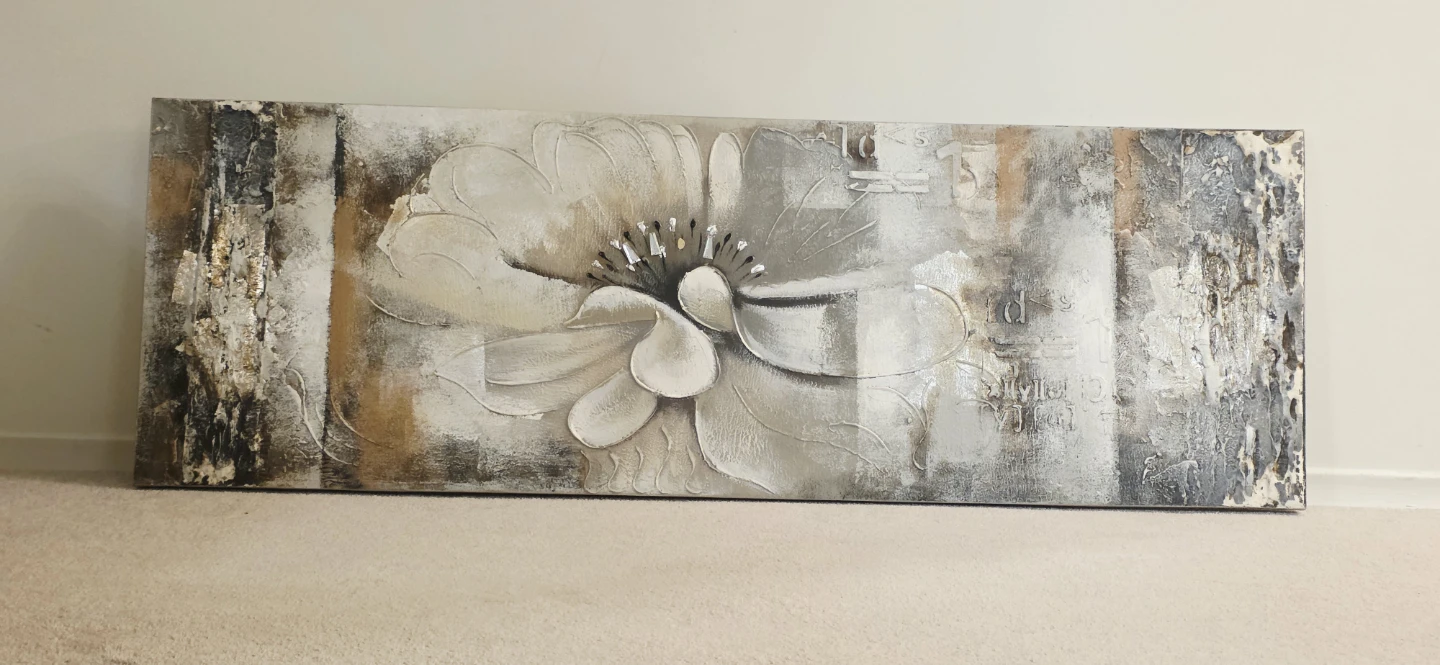 Textured Floral Wall Art (19.75" x 59")