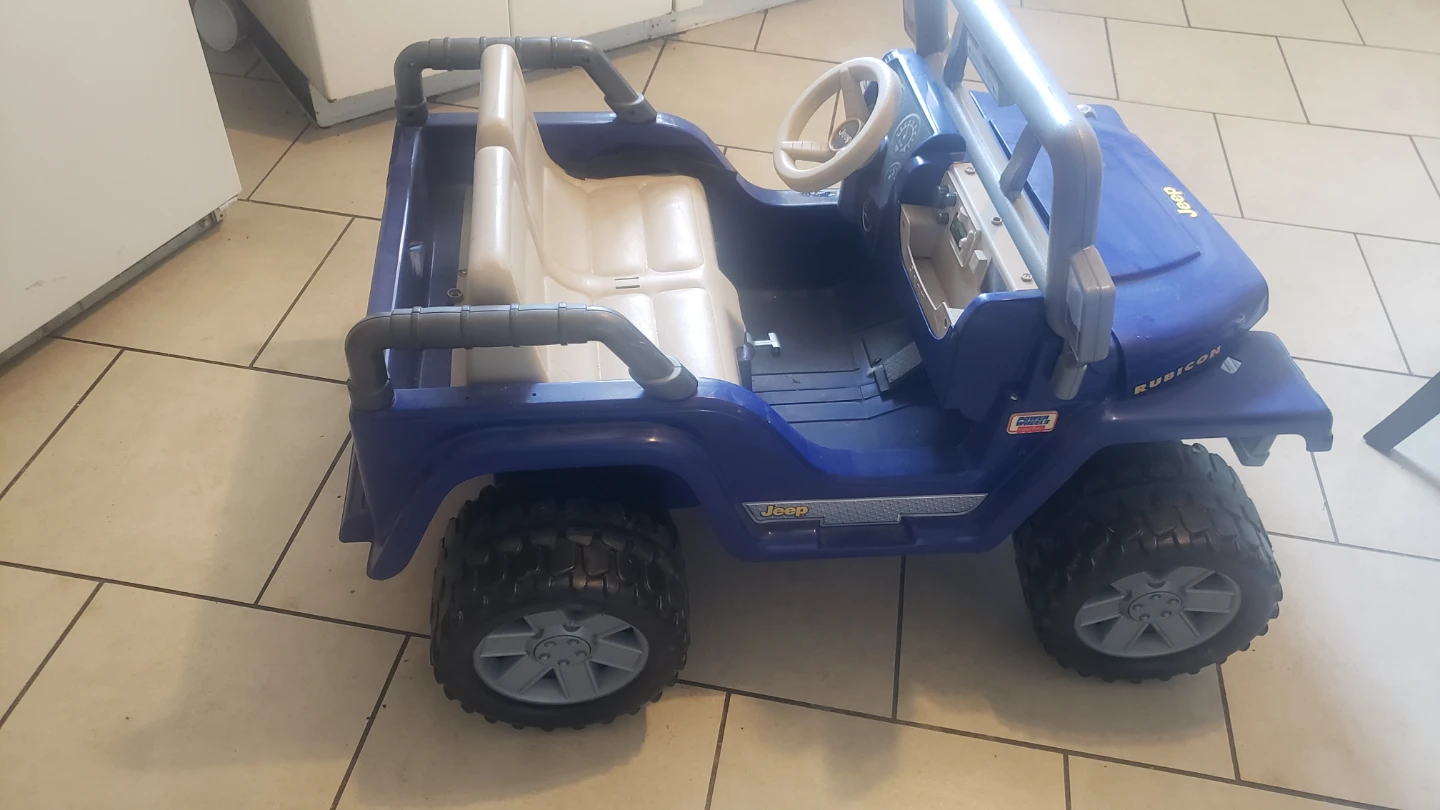 Blue Jeep Wrangler Power Wheels Ride-On Toy