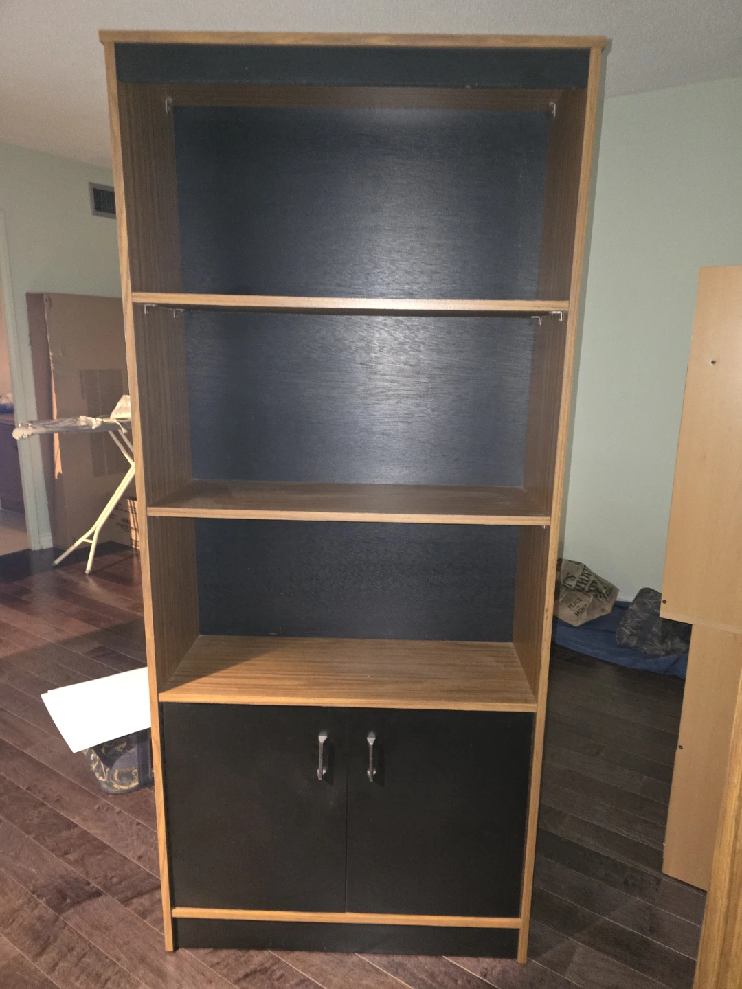 Wooden Bookcase with Cabinet