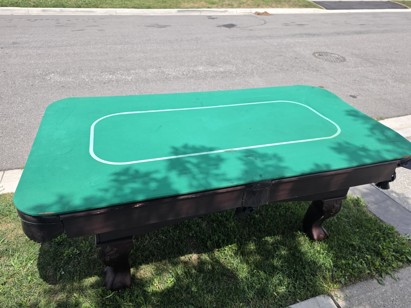 Green Felt Pool Table
