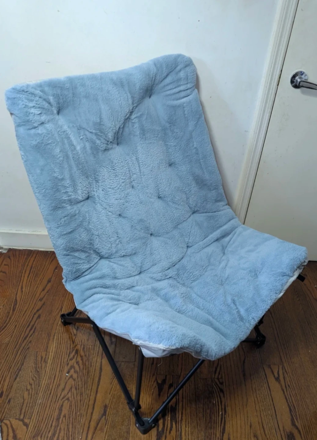 Blue Fuzzy Cozy Butterfly Chair