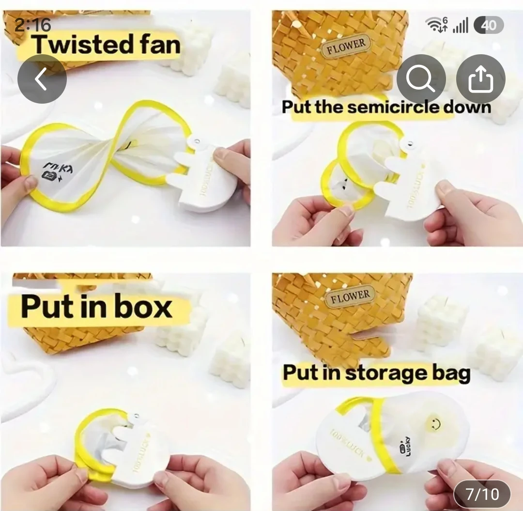 Portable folding fan with storage bag - photo 3