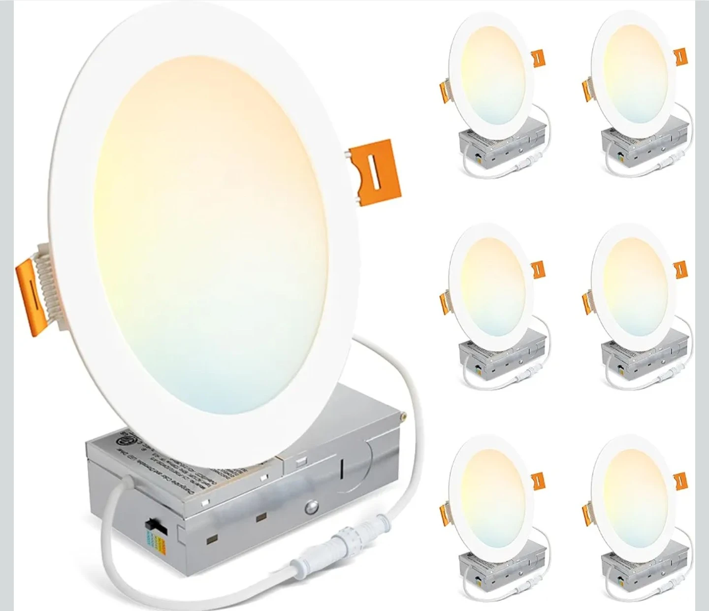 LVWIT 8" LED Recessed ceiling light -5 CCT adjustable -18W - photo 2