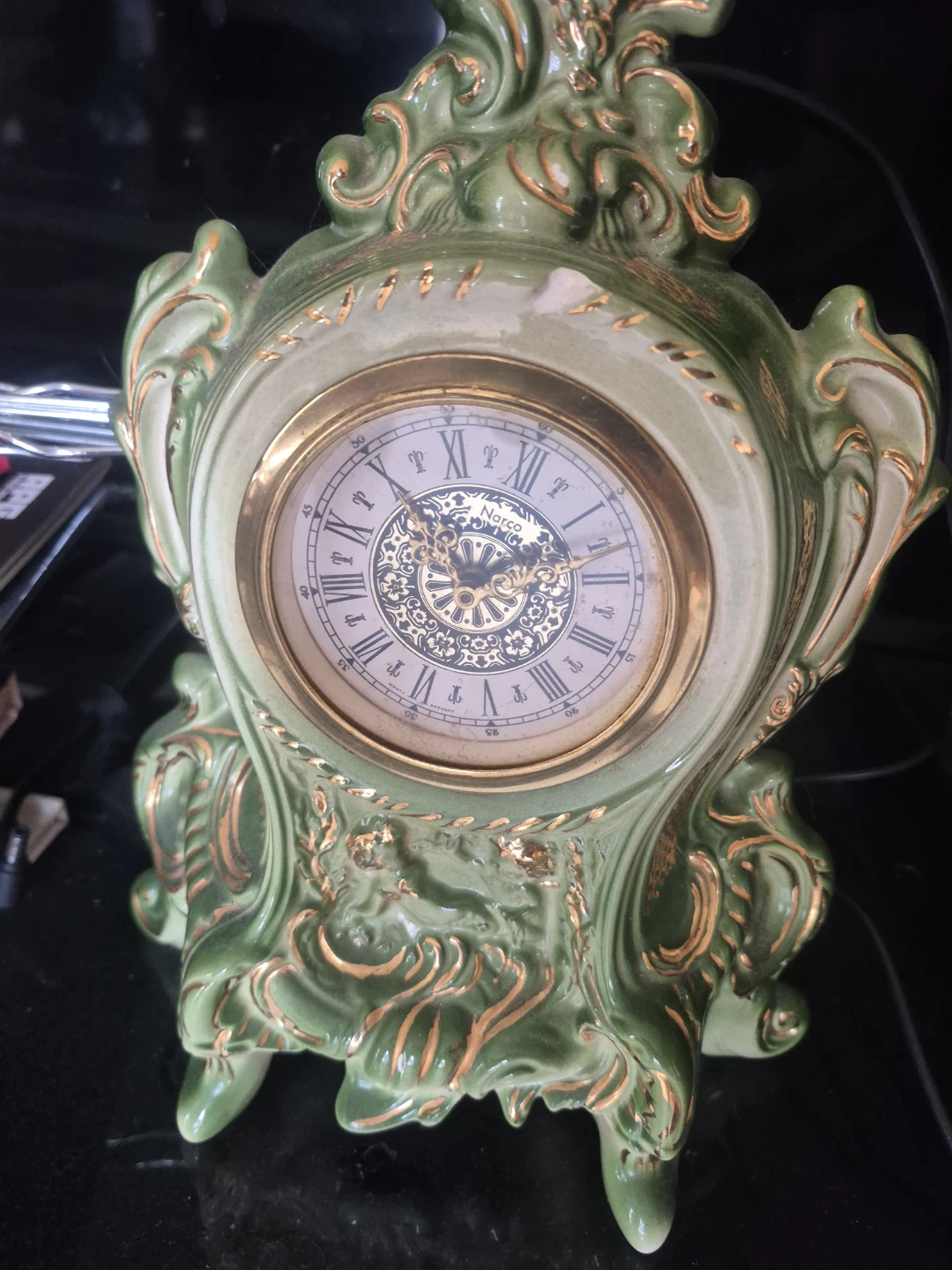 Crystal, english prcelen, Vintage Ceramic Mantle clock - photo 3