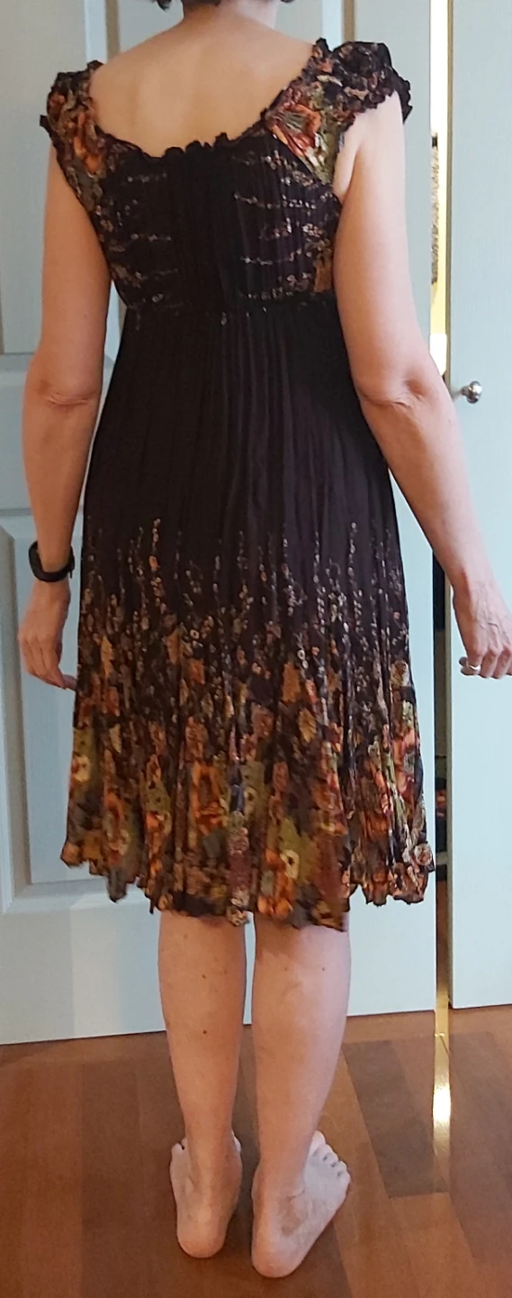 Women's Brown Floral Print Dress - photo 5