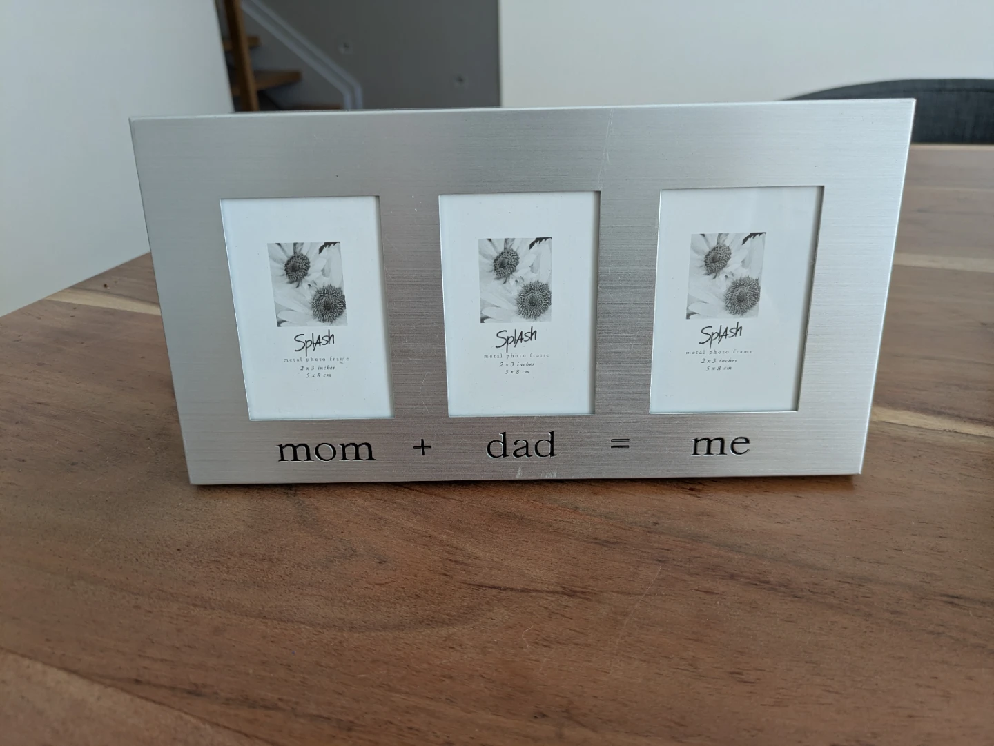 Splash Metal Triple Photo Frame
