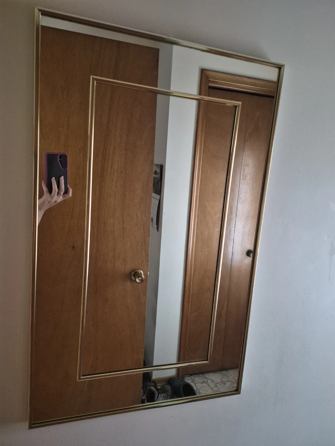 Gold Framed Rectangular Mirror