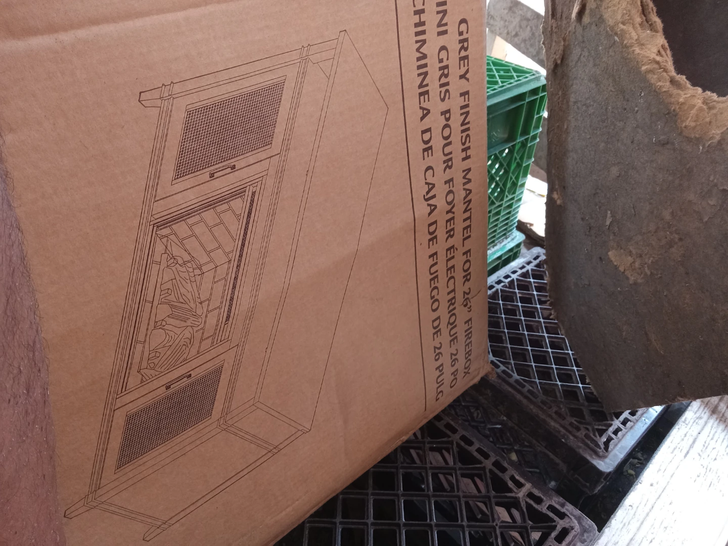 Grey Finish Mantel for 26" Firebox