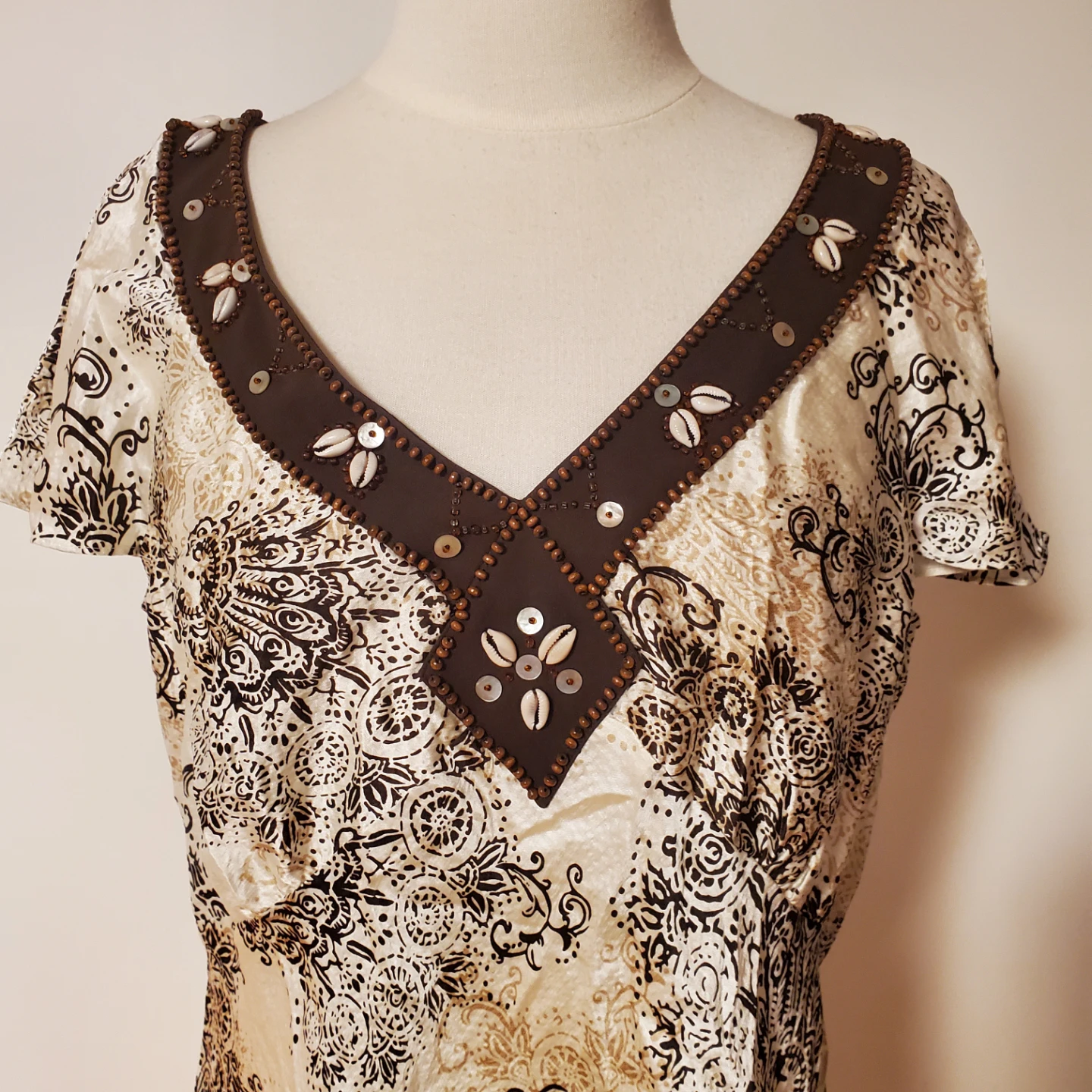 Nine West Women's Silk V-Neck Blouse Size 14