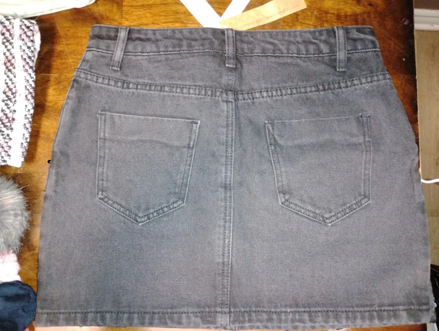 Mustard Seed Sequin Denim Mini Skirt - photo 2
