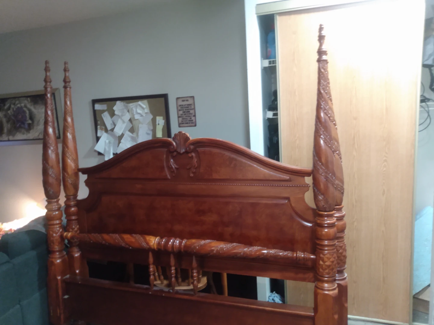 Wooden Headboard and Footboard
