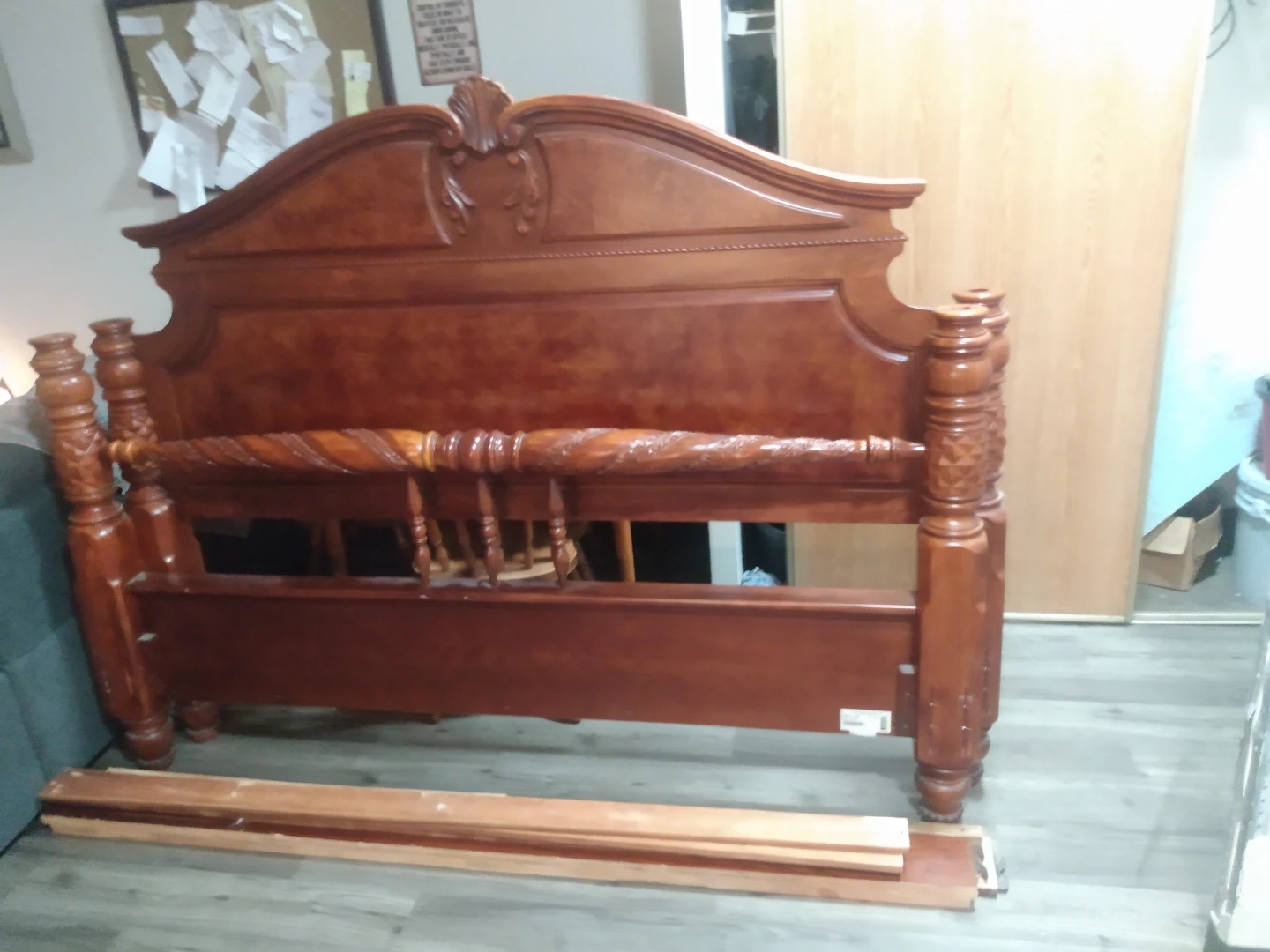 Wooden Headboard and Footboard - photo 2