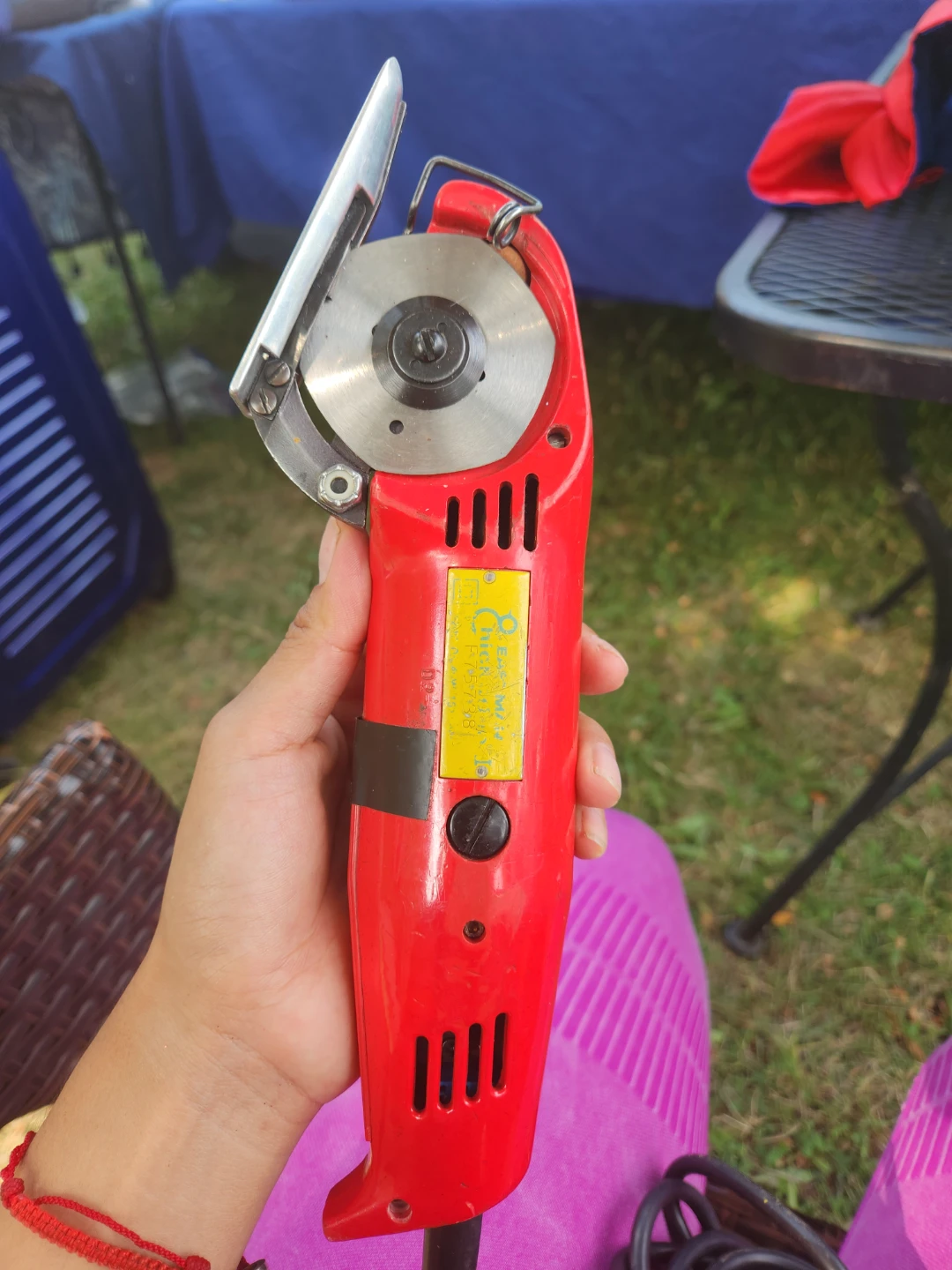 Red Rotary Fabric Cutter Tool