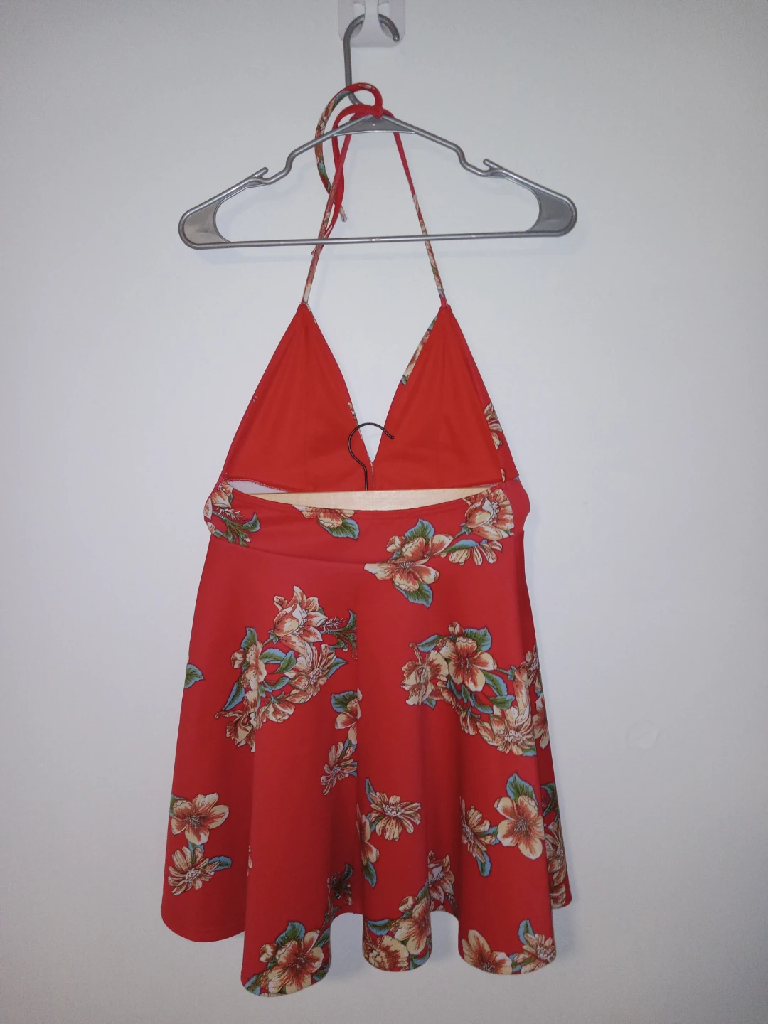 Levante Red Floral Halter Dress - photo 2