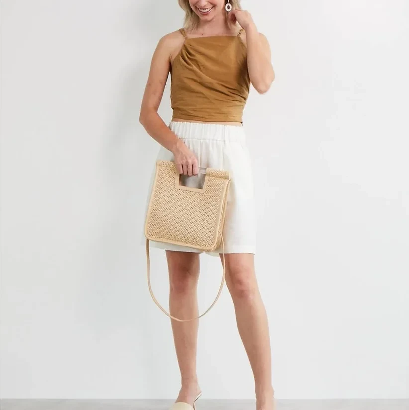 Beis Naturals Straw Crossbody