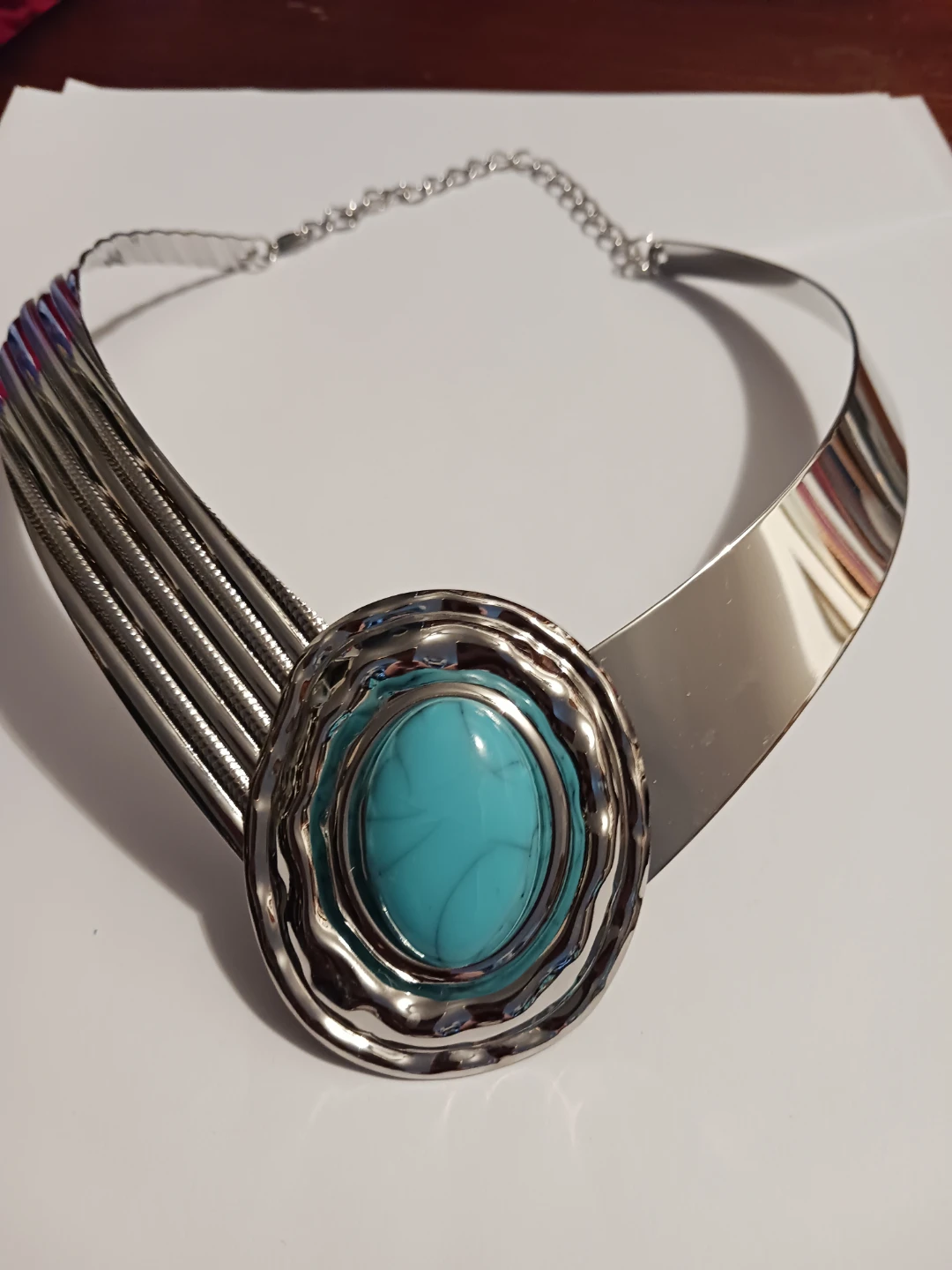 New !! Turquoise Stone Statement Choker Necklace - photo 2