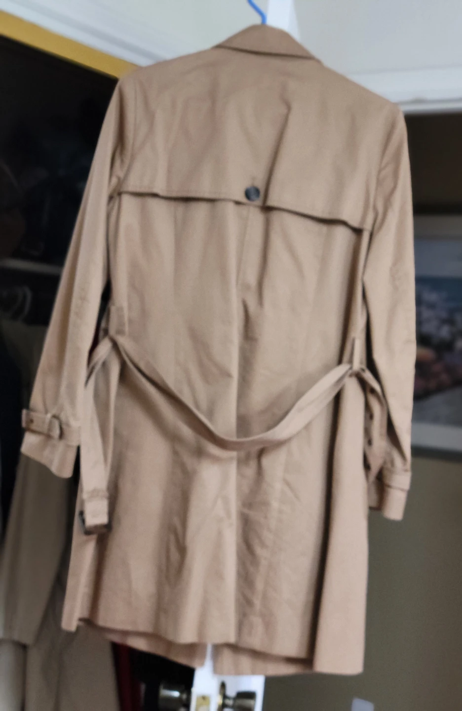 Tan Double-Breasted Trench Coat - photo 2