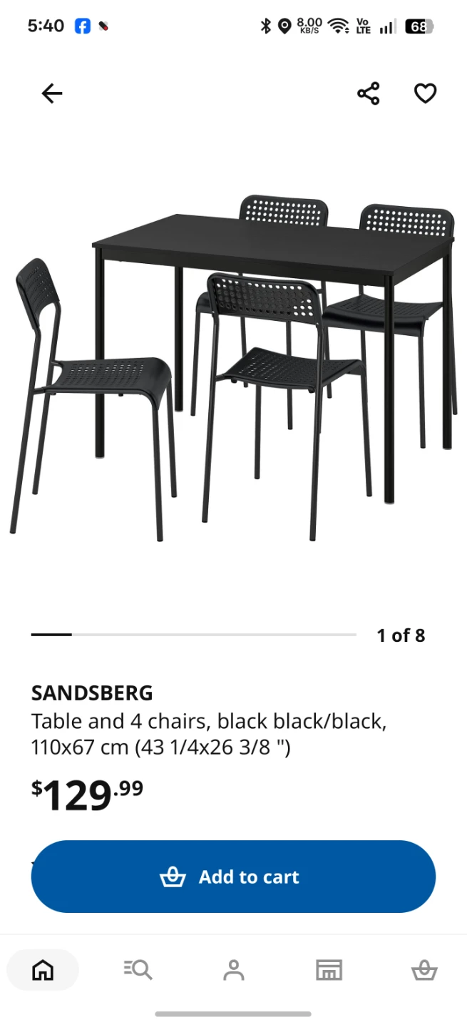 IKEA SANDSBERG Table and 4 Chairs - photo 2