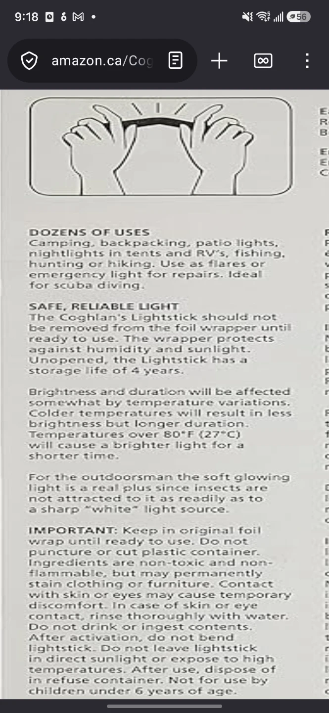 Brand New Coghlan's 9820 Lightsticks, Pack of 2 - Red - photo 3