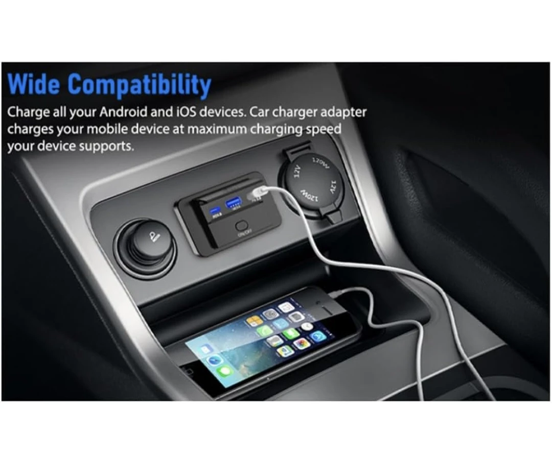 Suapouen 12-24V USB PD Type-C QC3.0 Fast Charging Power Panel - photo 2