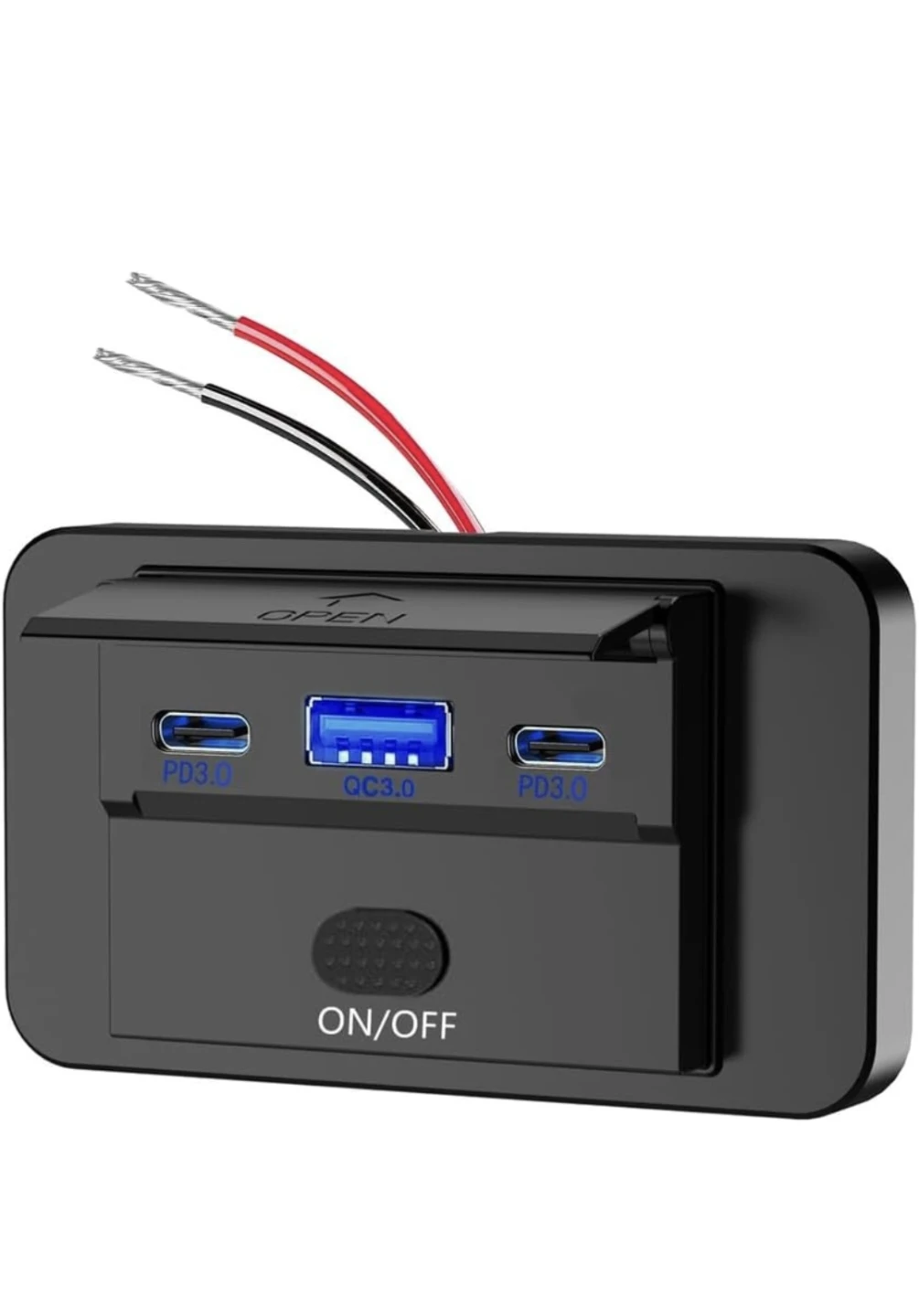 Suapouen 12-24V USB PD Type-C QC3.0 Fast Charging Power Panel - photo 4