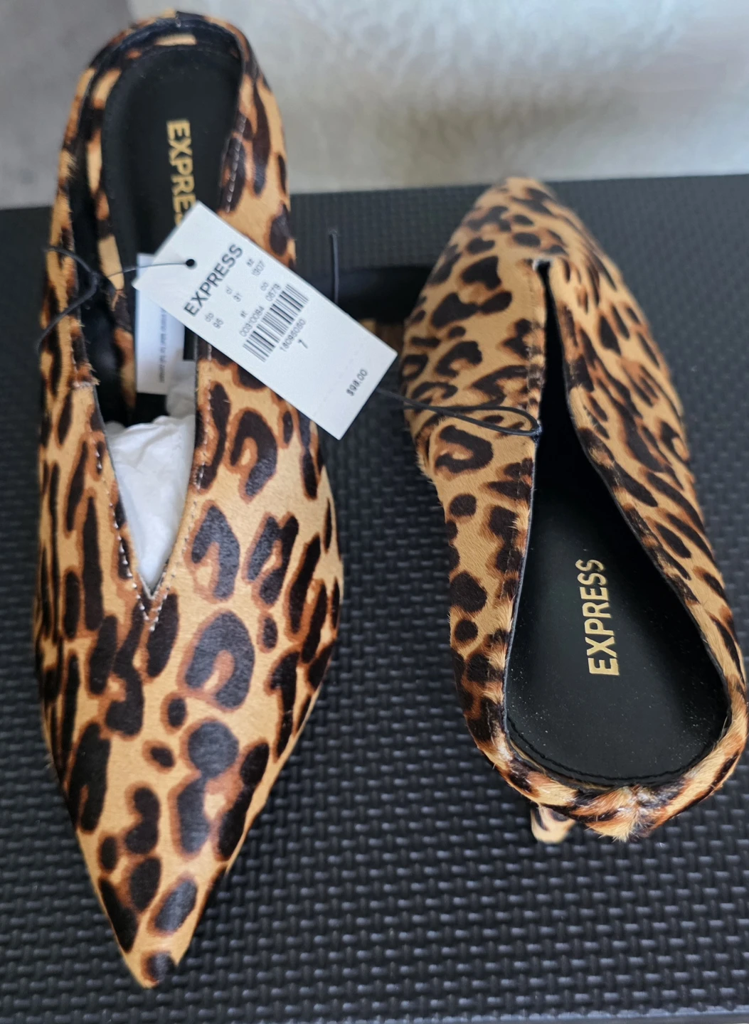 Express Leopard Print Heels - Size 7