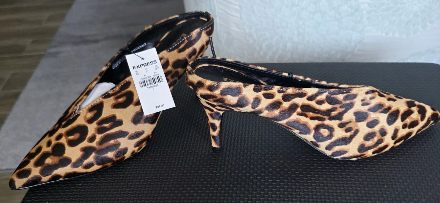 Express Leopard Print Heels - Size 7 - photo 2