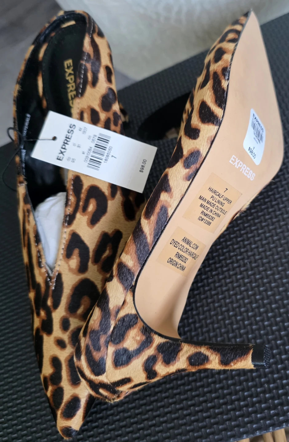 Express Leopard Print Heels - Size 7 - photo 3