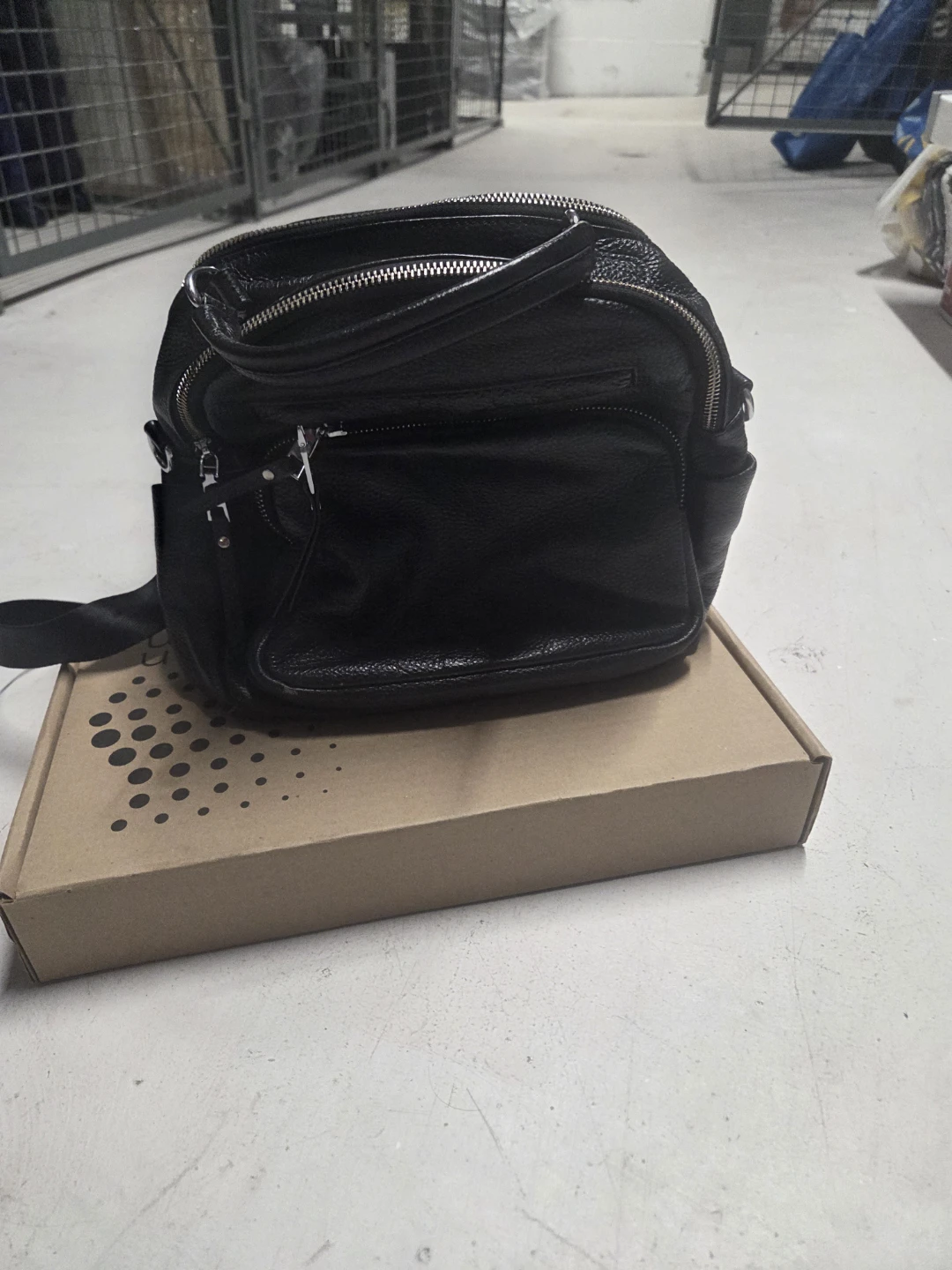 Black Leather Backpack - photo 4