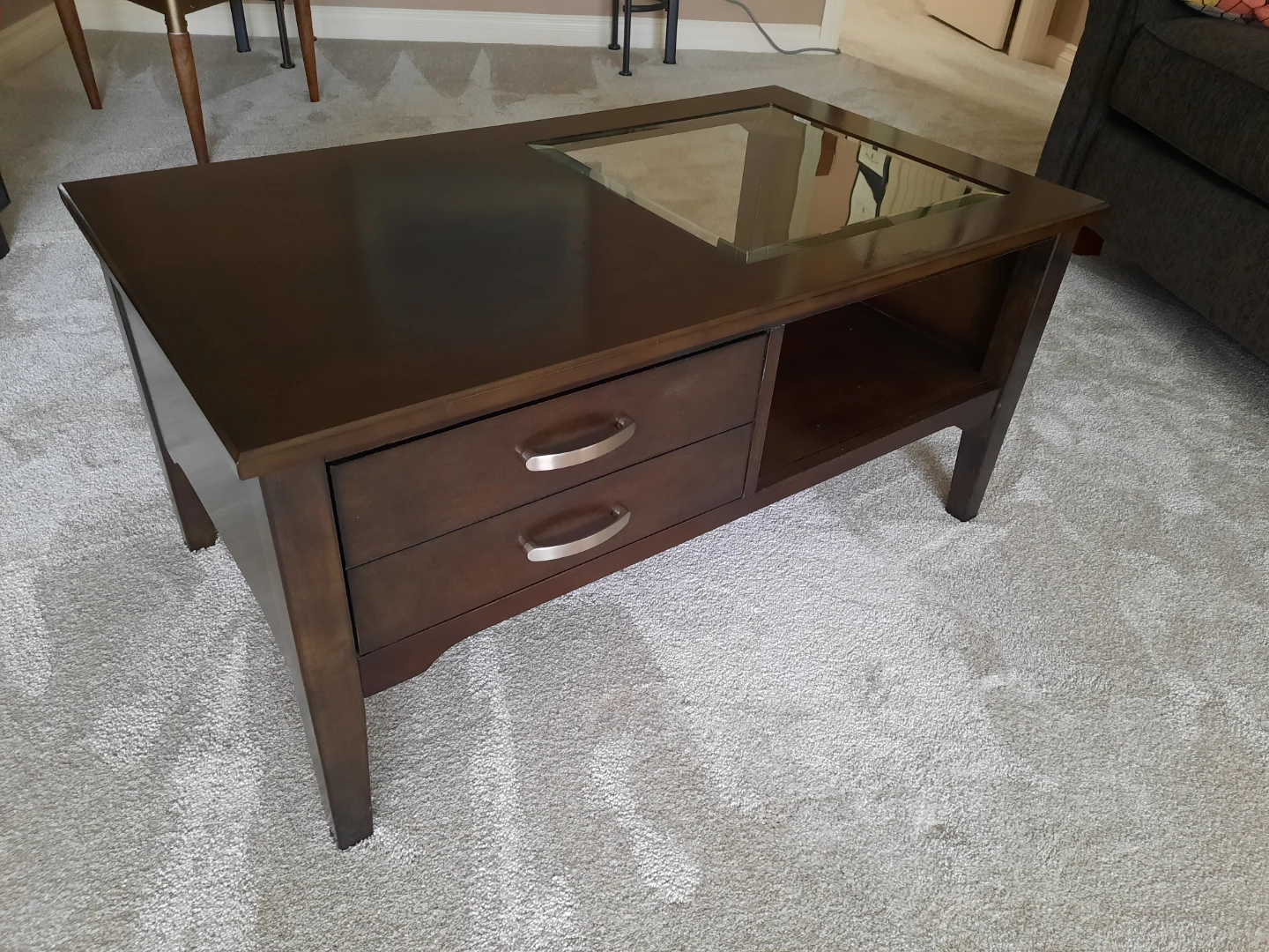 Dark brown coffee table