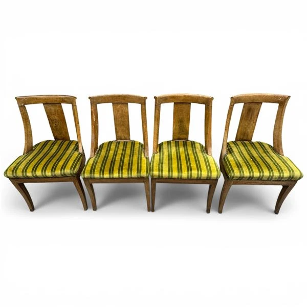 Antique 19th-Century French Empire "Gondola" Dining Chairs - photo 2