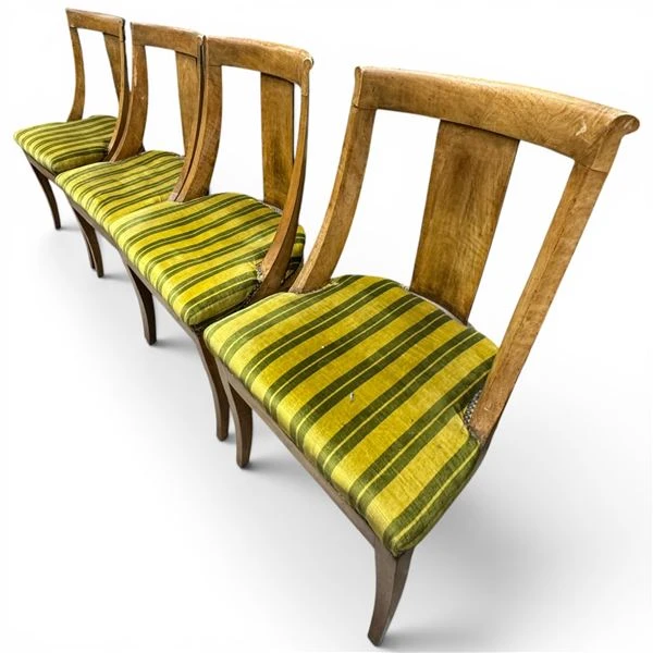 Antique 19th-Century French Empire "Gondola" Dining Chairs - photo 5