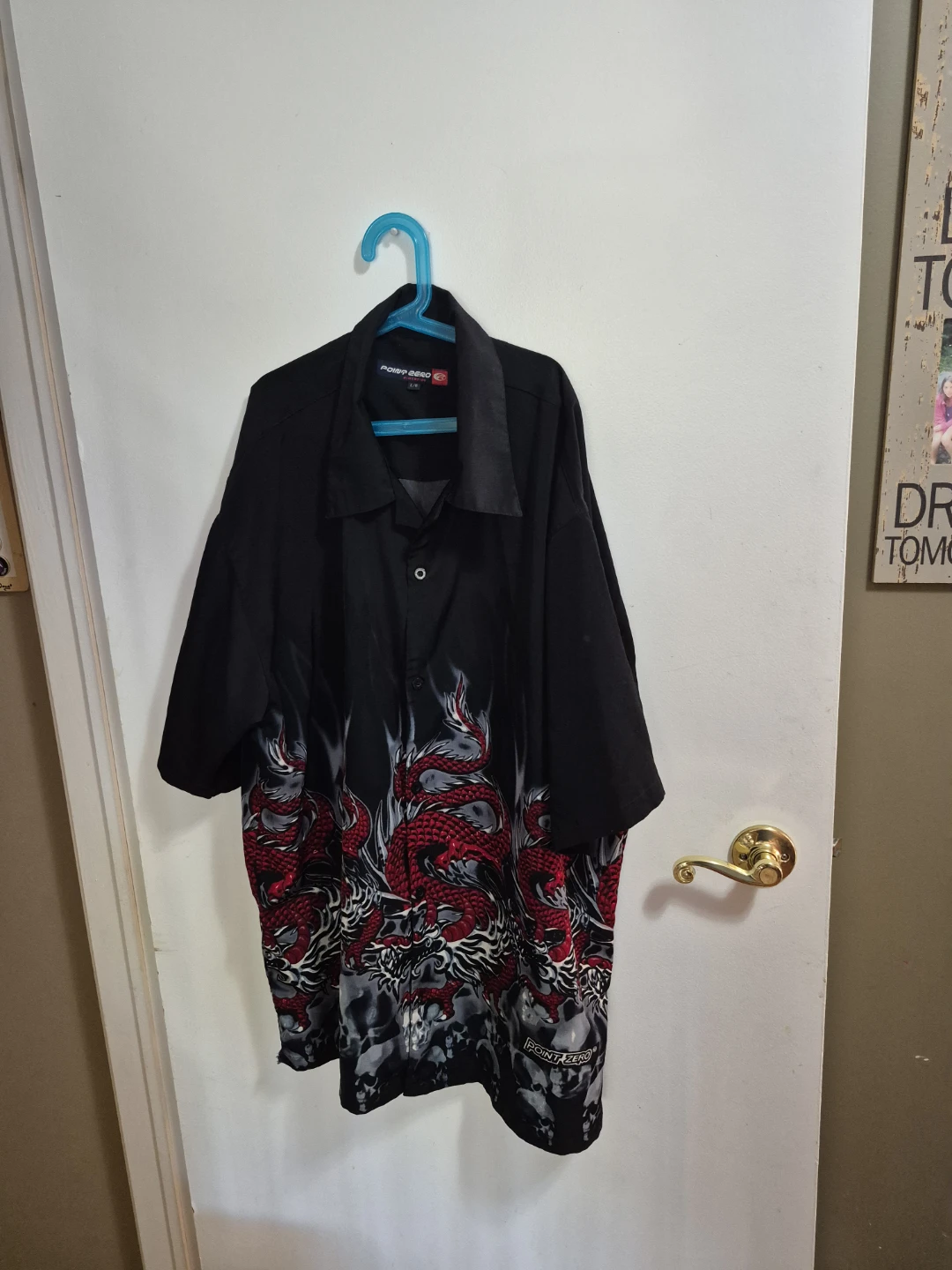 Poison Dark Black Dragon Flame Shirt