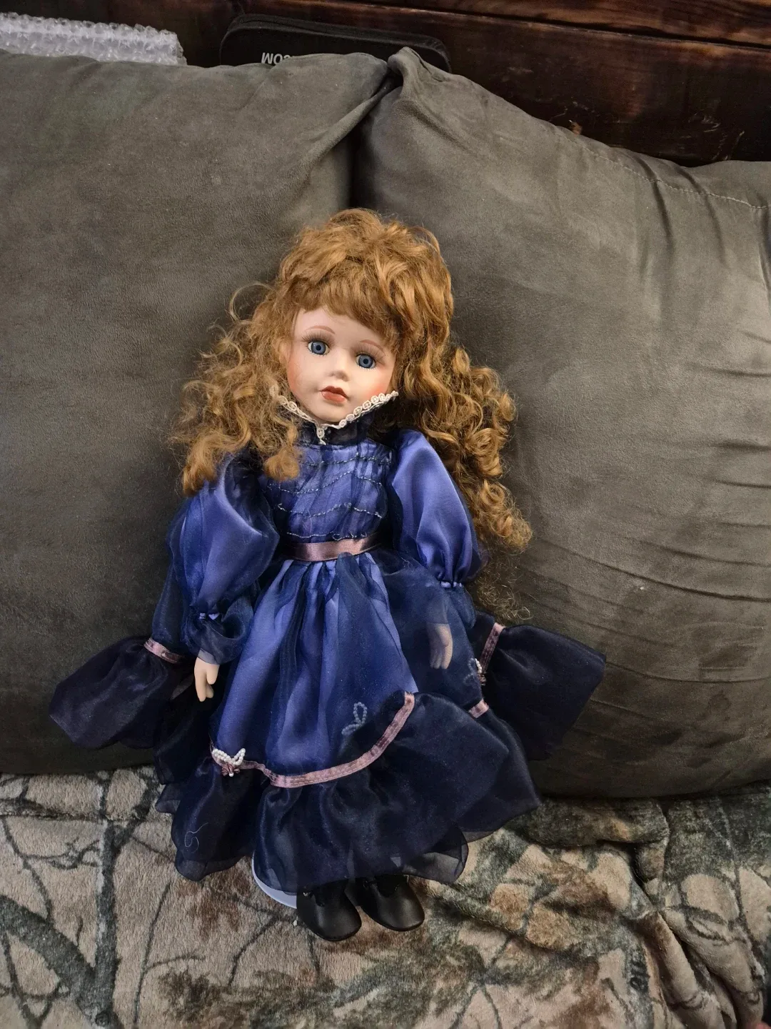 Blue Victorian Style Doll