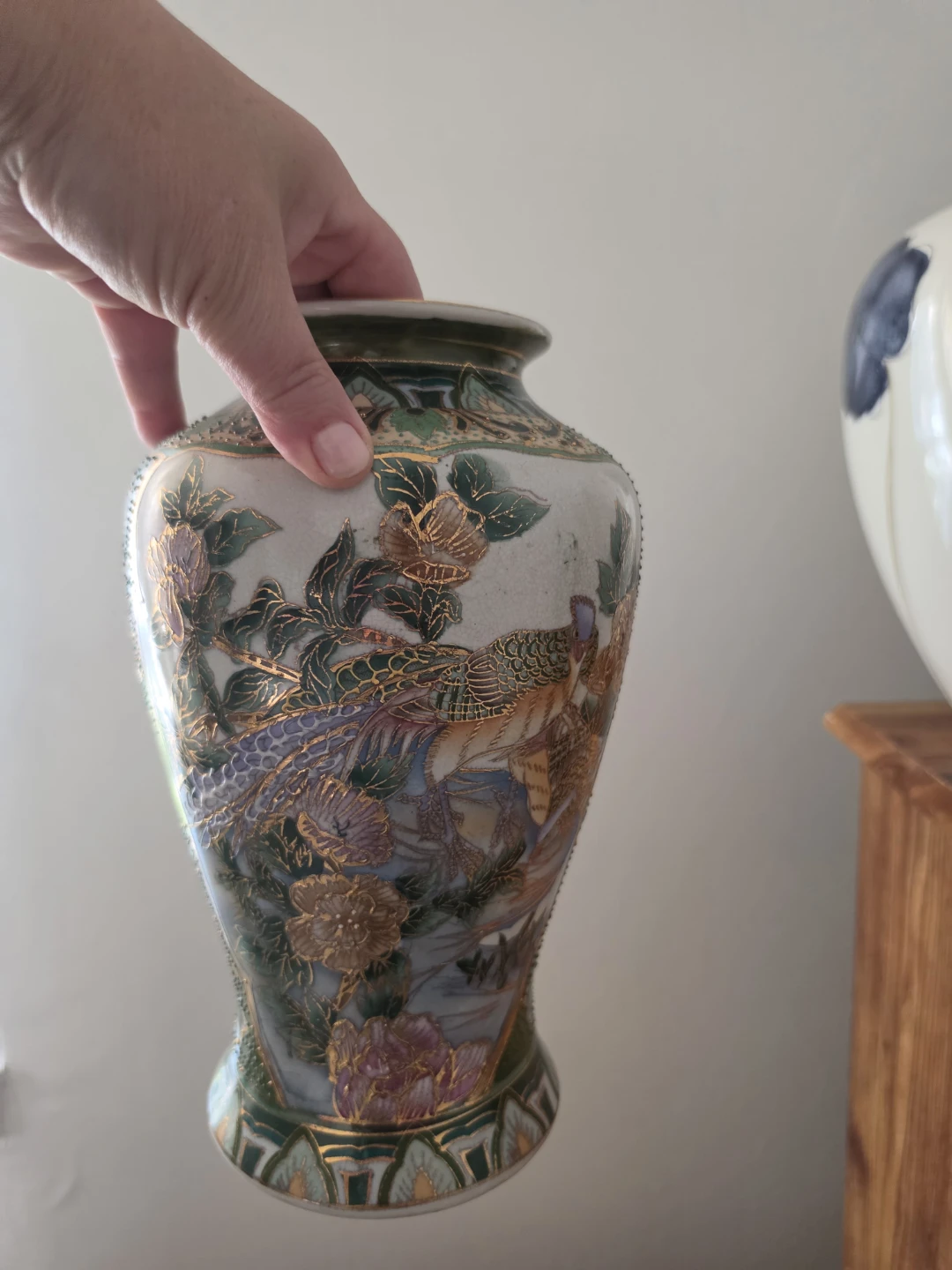 Decorative Ceramic Vase with Bird and Flower Design - photo 4
