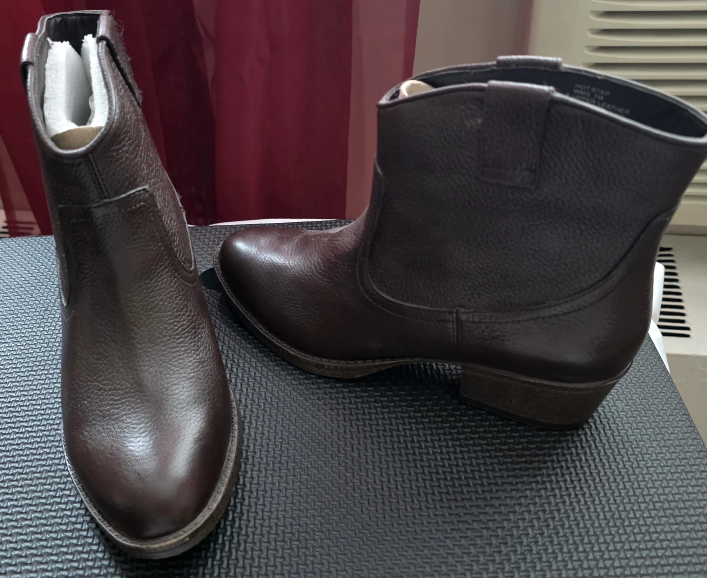 Brown and Black Leather Ankle Boots