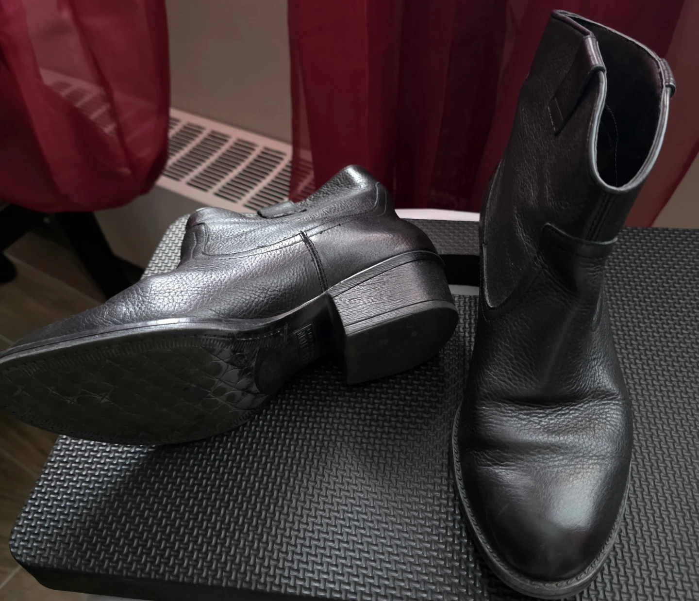 Brown and Black Leather Ankle Boots - photo 3