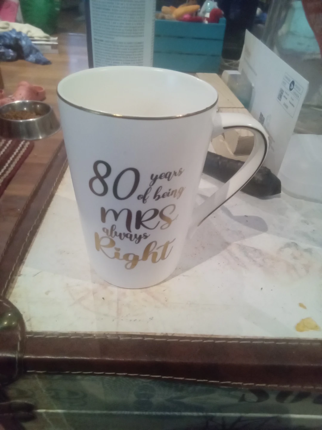 White "80 Years of Being Mrs Always Right" Mug