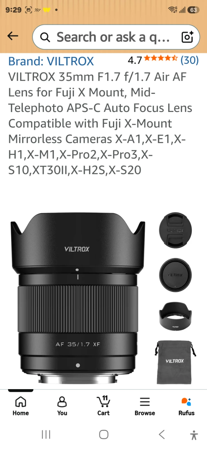 Camera Lens AF 35mm f/1.7 XF Lens - photo 4