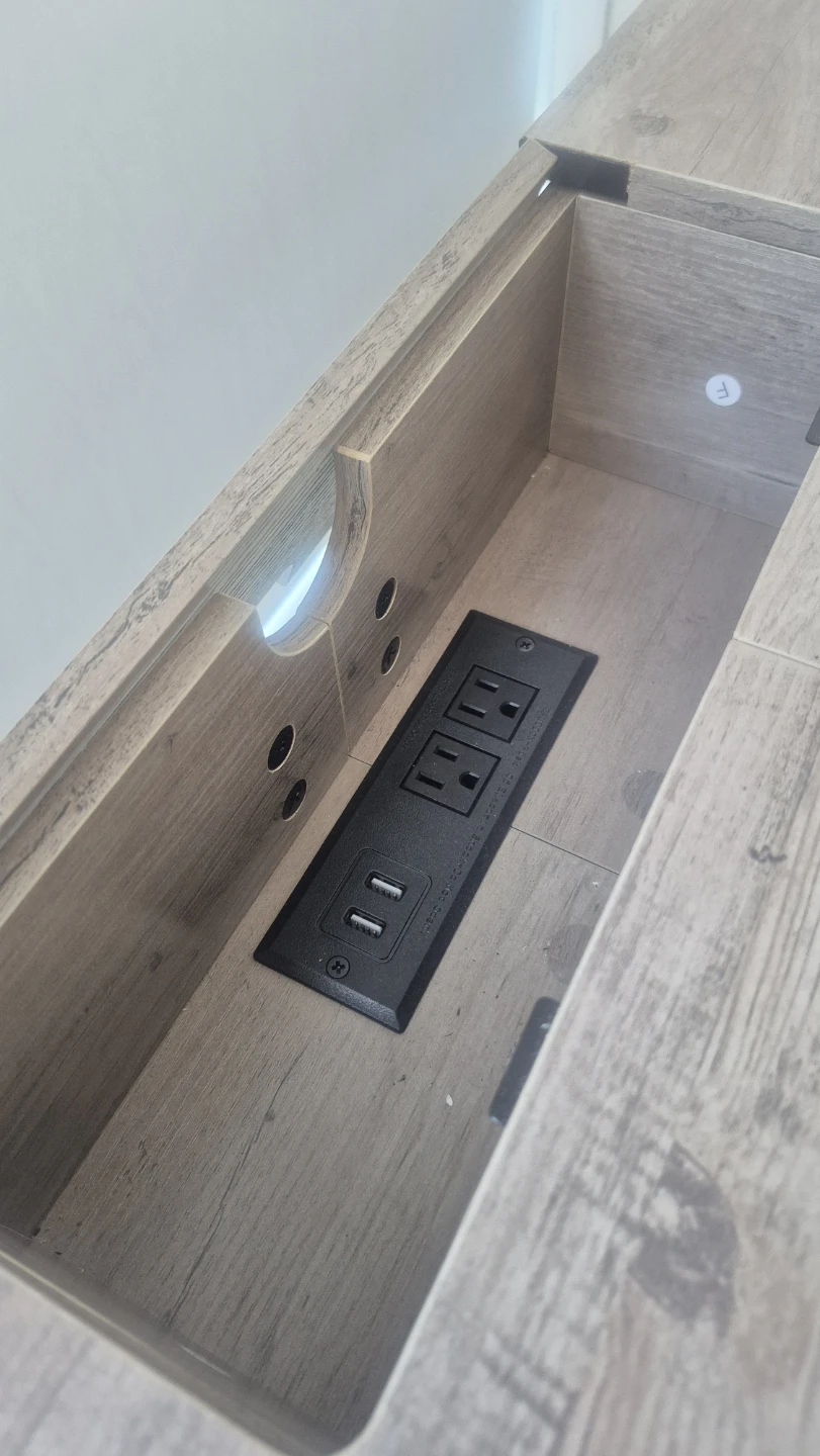 Console Table with Built-in Outlet and USB Ports - photo 4