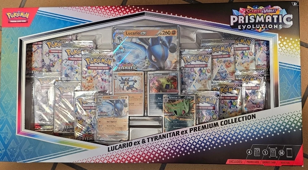 Prismatic Evolutions Lucario ex & Tyranitar ex Premium