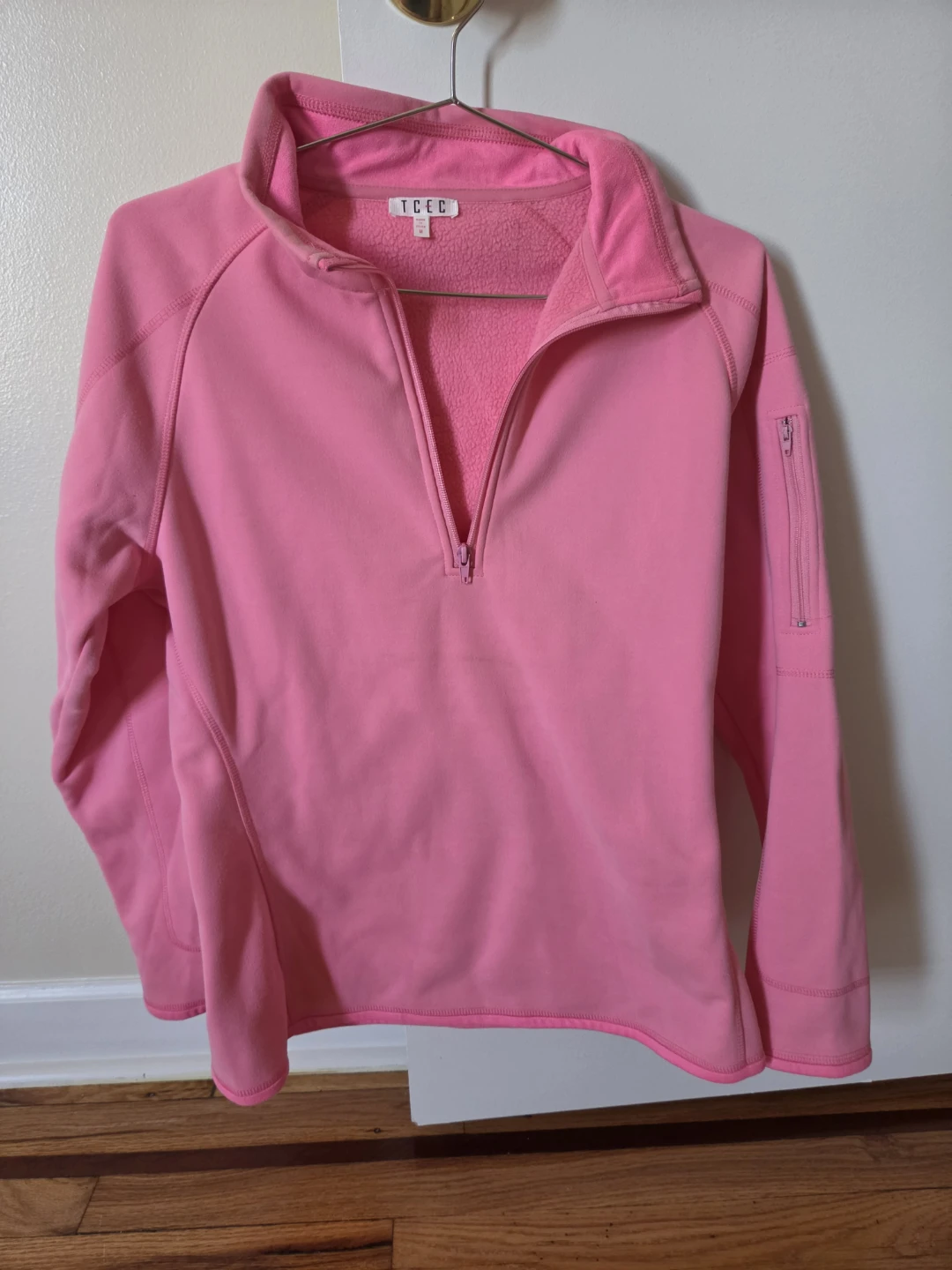 TCEC Pink 1/4 Zip Fleece Pullover