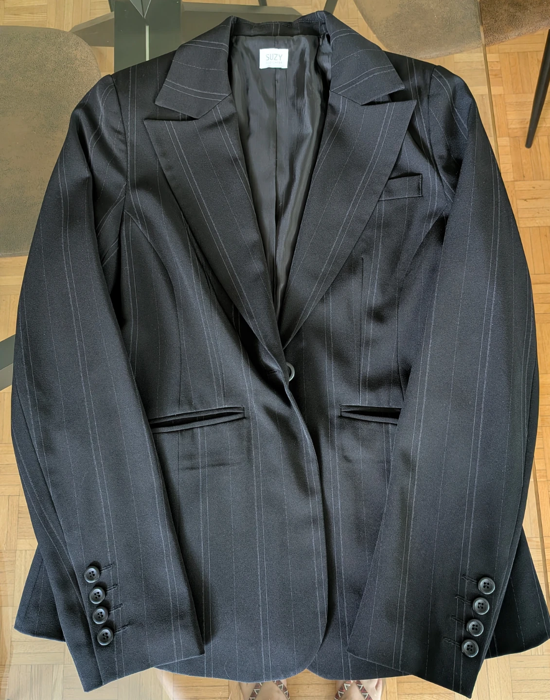 SUZY SHIER Pinstripe Blazer and Pants Suit - photo 2