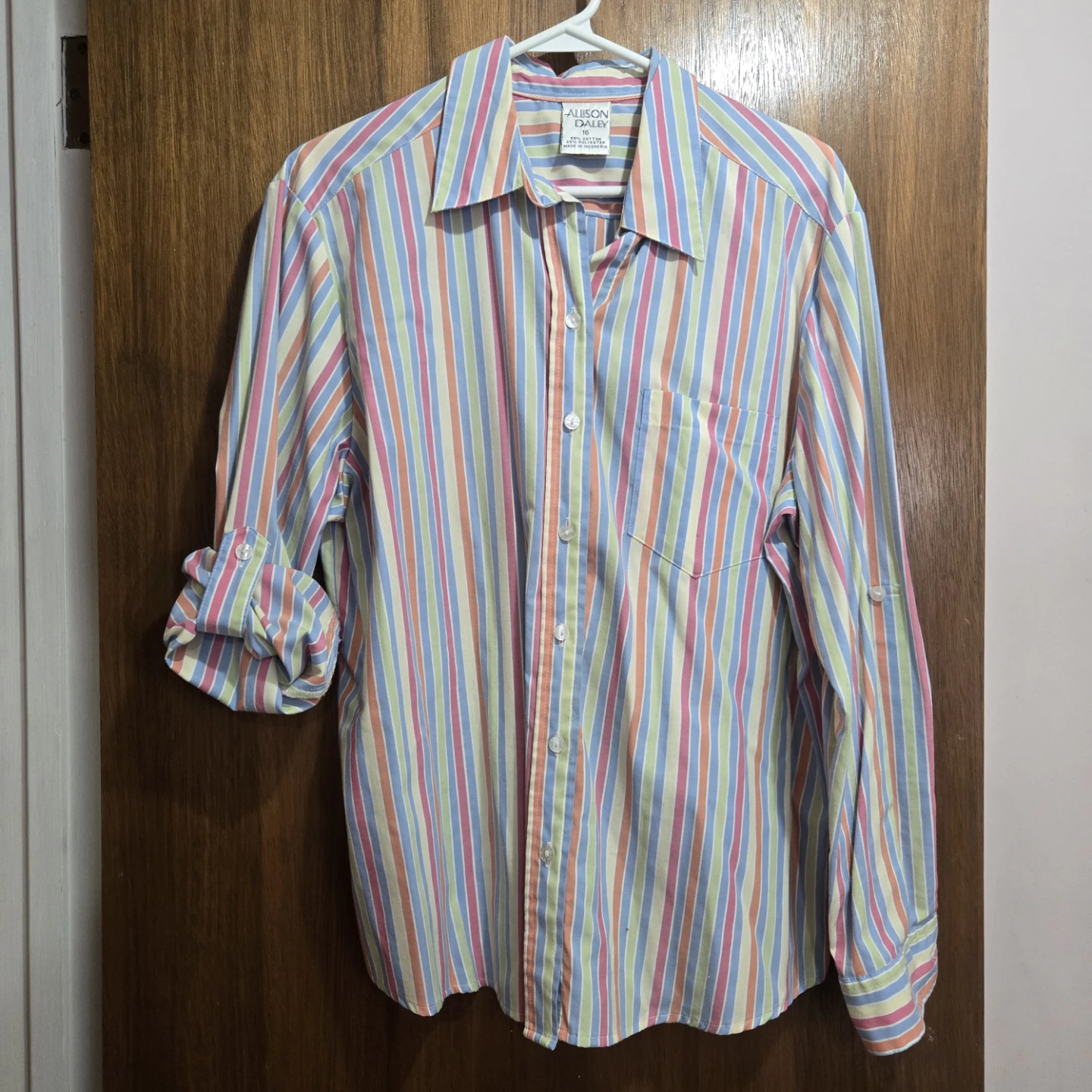 Allison Daley Striped Button-Up Shirt Size 16 - photo 3