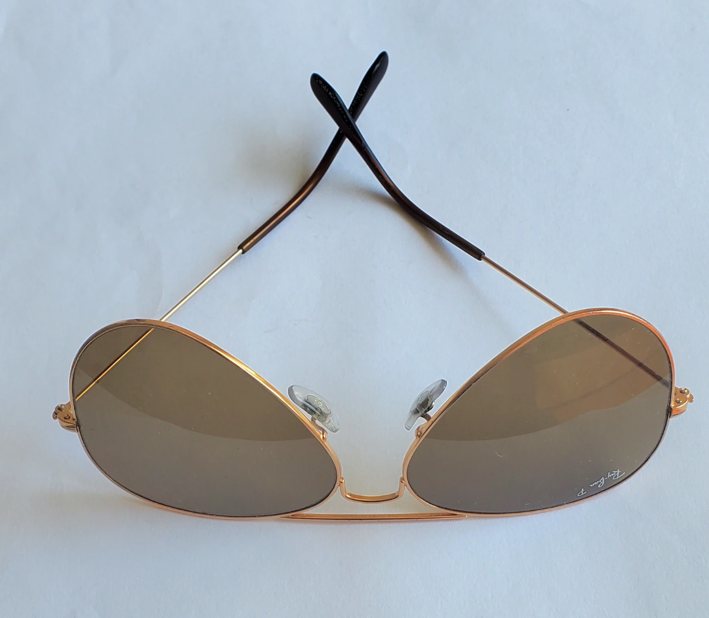 Ray-Ban Aviator Sunglasses - Gold/Brown Polarized (Like New) - photo 3