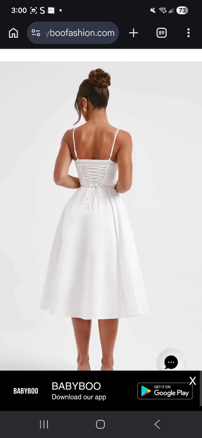 White Babyboo Corset Midi Dress - photo 3