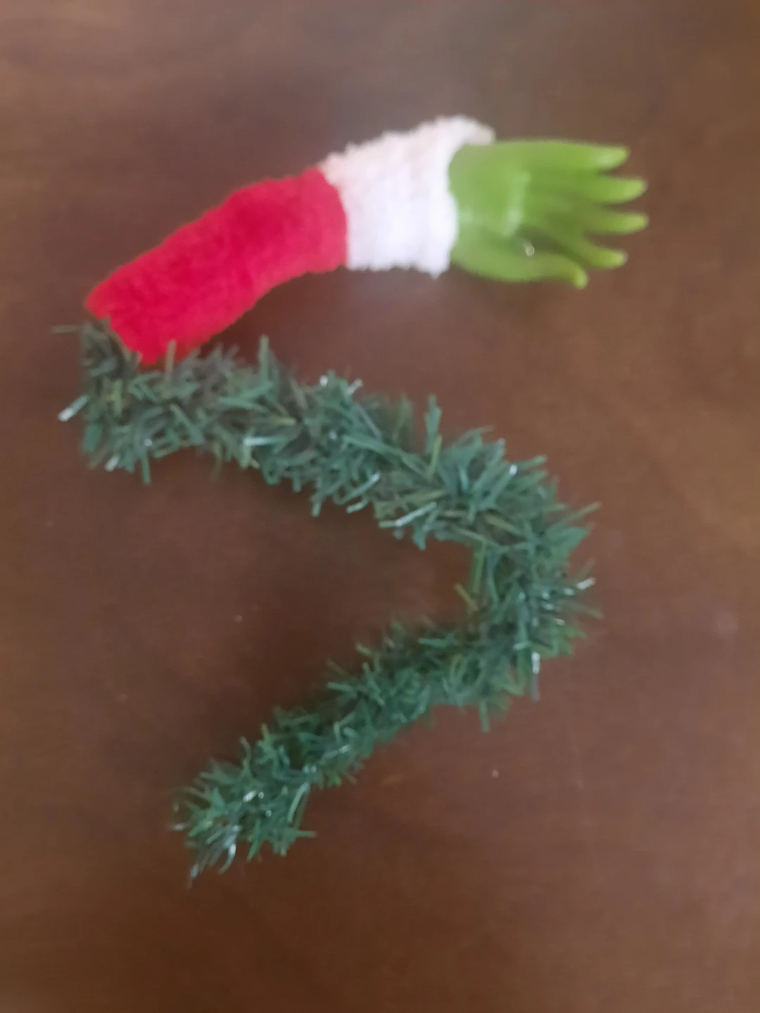 The Grinch Hand and Tinsel Decoration