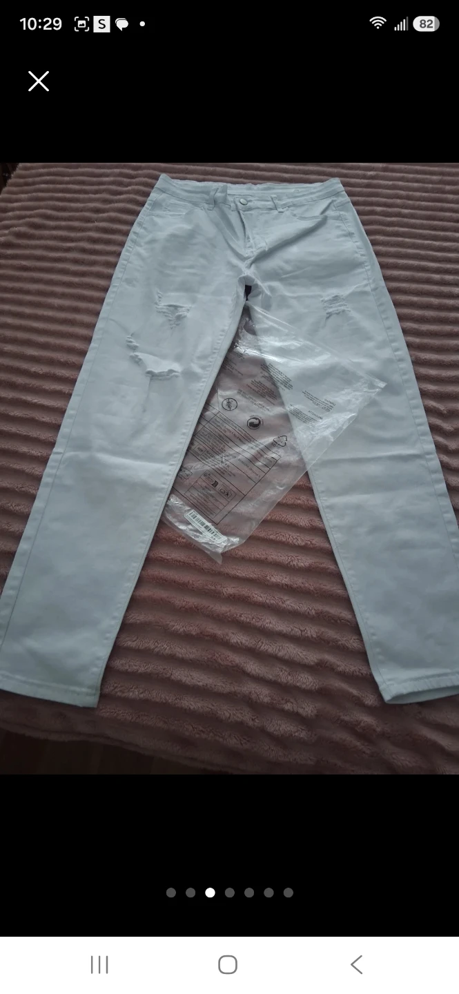 White Distressed Jeans - photo 3