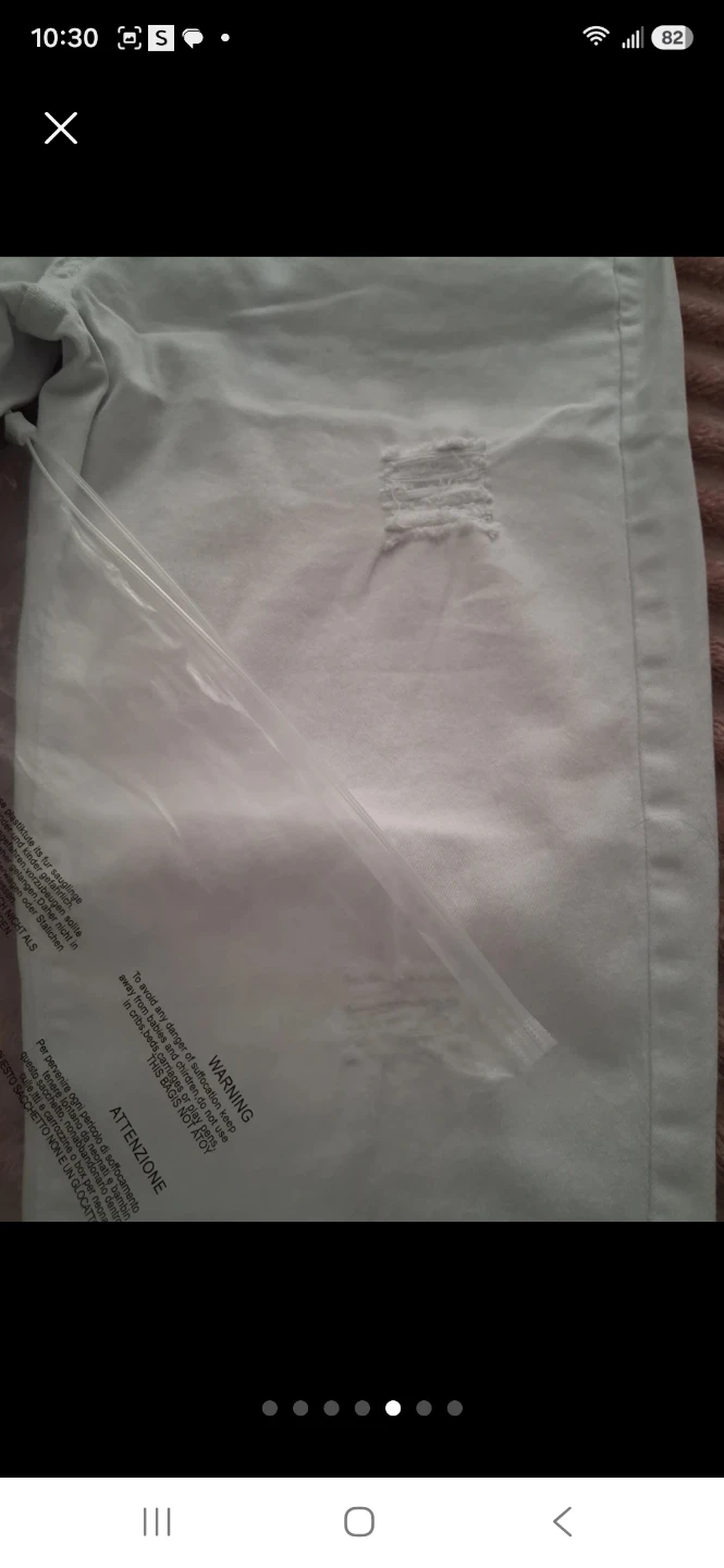 White Distressed Jeans - photo 5